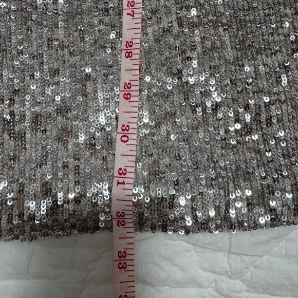 Aqua sequin long sleeve dress Sz. 4 - Picture 12 of 15